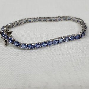 Gorgeous Tanzanite Silver 925 Oval Stone Tennis Bracelet